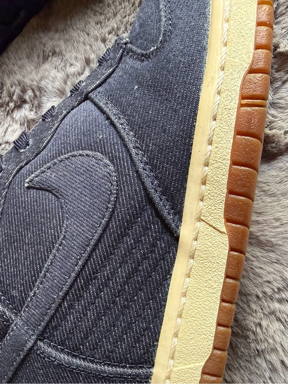 Nike Denim Sky Hi Gum Collection Wedge Sneakers Athleisure Streetwear